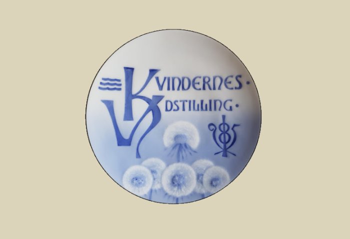 Kvindernes Udstilling 1895. Platte af Arnold Krog blev lavet i 1200 eksemplarer.