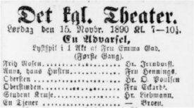 Nationaltidende 15. november 1890