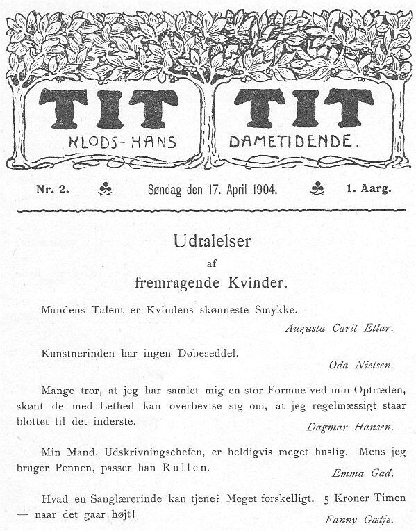 Klods Hans 17. april 1904