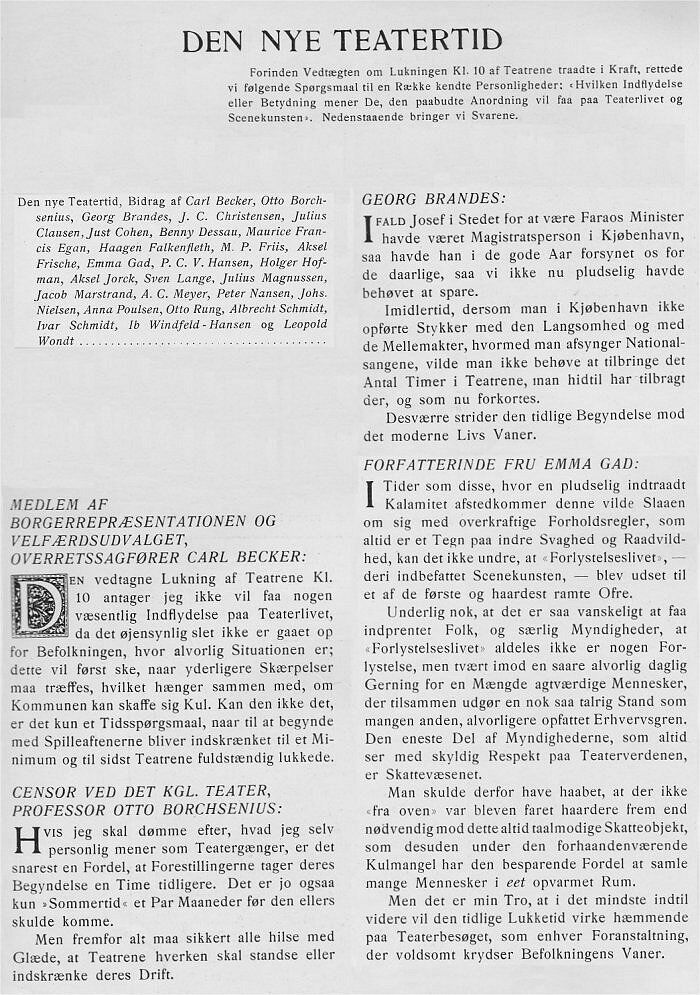 teatret februar I 1917 teatertid