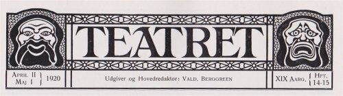 Teatret april-maj 1920 Oda Nielsens jubilæum