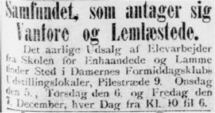 Dagens Nyheder 6. december 1900. Lejet lokaler.