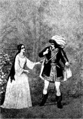 Kong Renés Datter. Tristan: M. Wiehe. Jolanthe: Fru Heiberg.