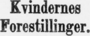 kvindernes forestillinger